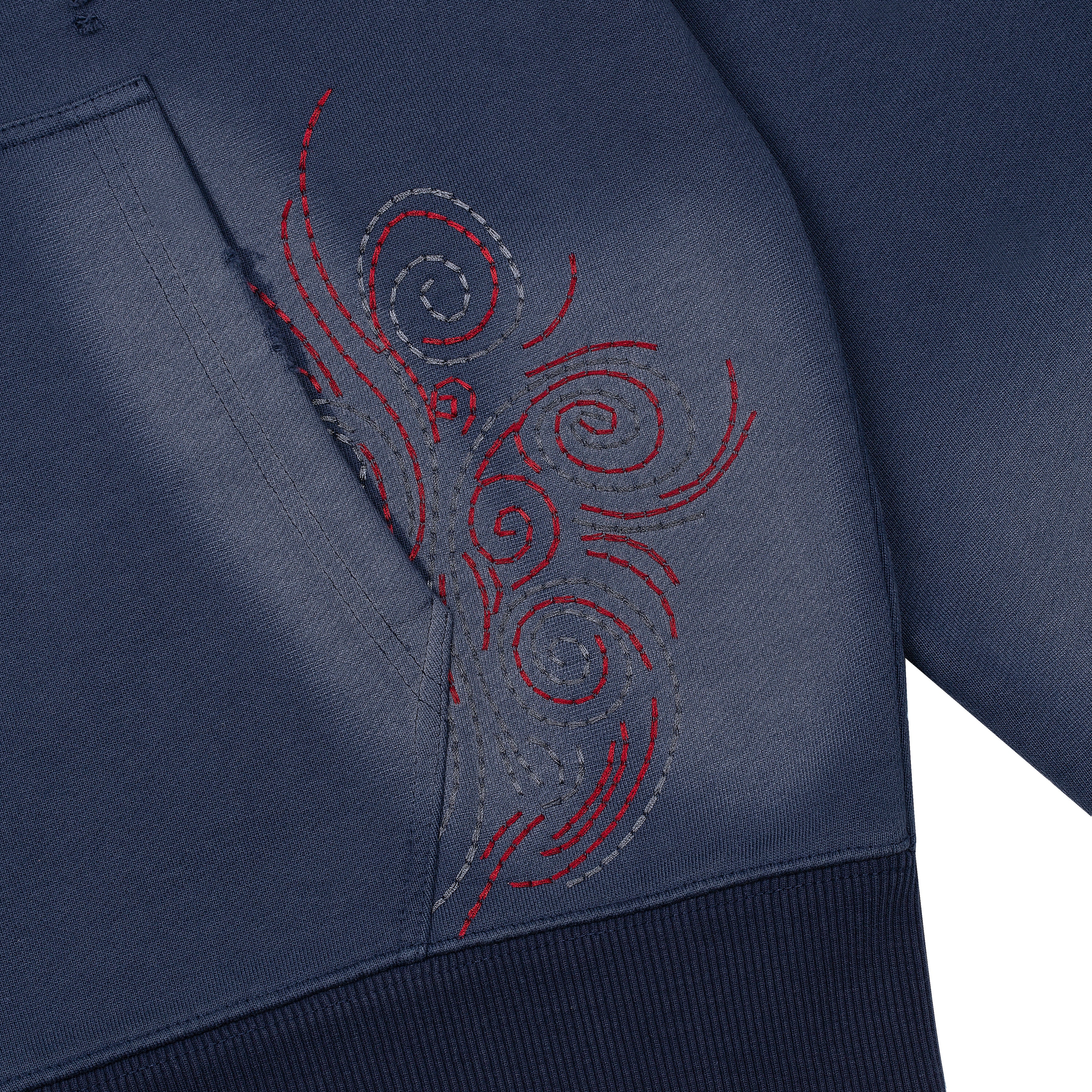 "mosaic" Zip Up Navy-Fineriform