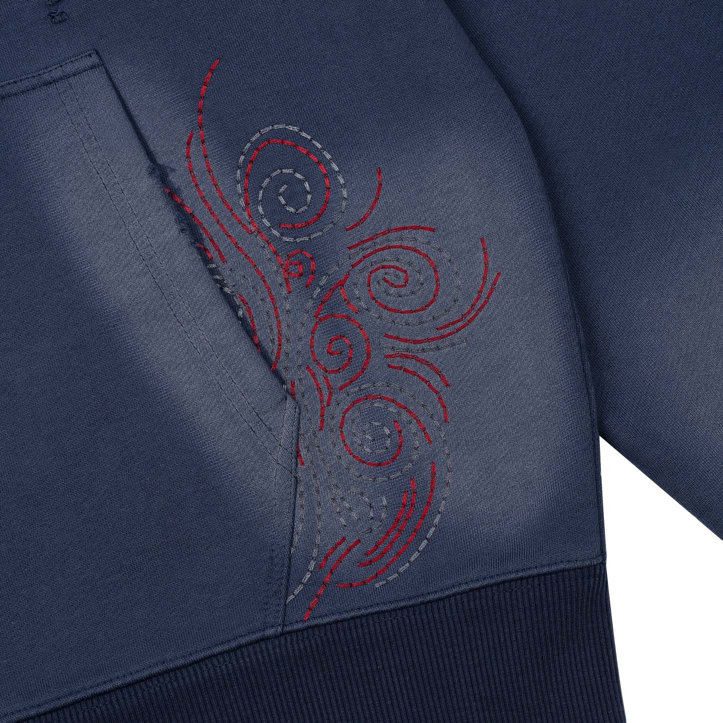 "mosaic" Zip Up Navy-Fineriform