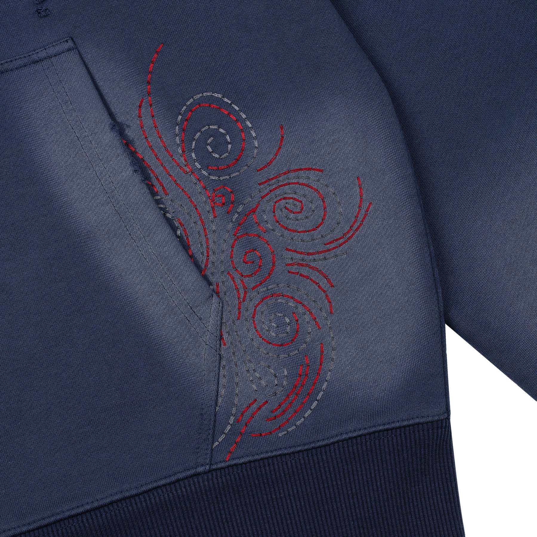 "mosaic" Zip Up Navy-Fineriform