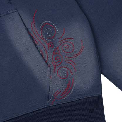 "mosaic" Zip Up Navy-Fineriform