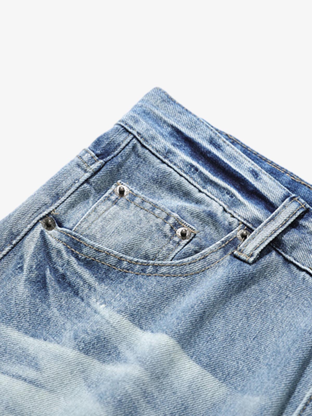 Denim Ripped Washed Distressed Jeans - 2503-Fineriform