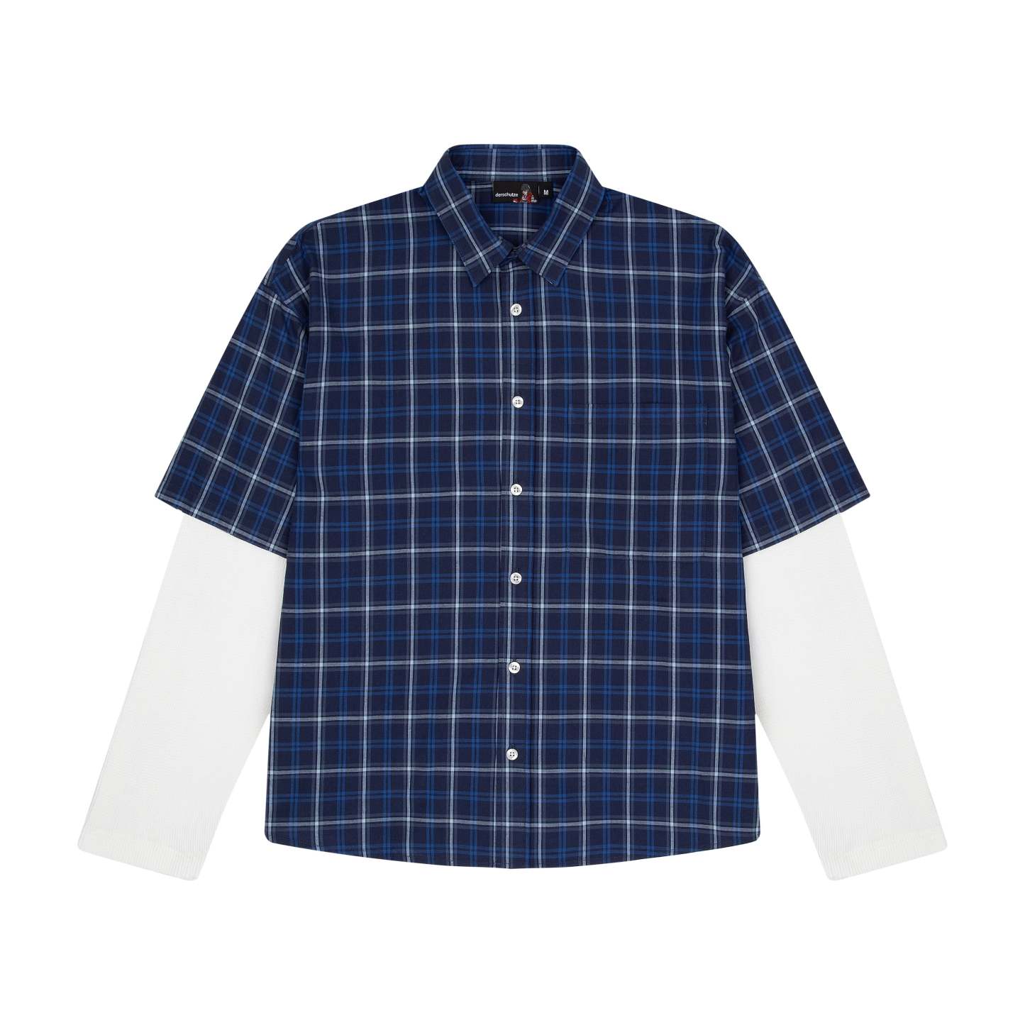 "yakuza" layered Shirt navy-Fineriform