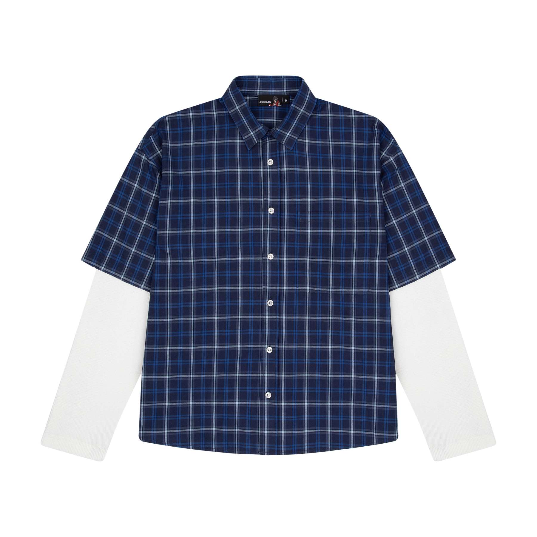 "yakuza" layered Shirt navy-Fineriform
