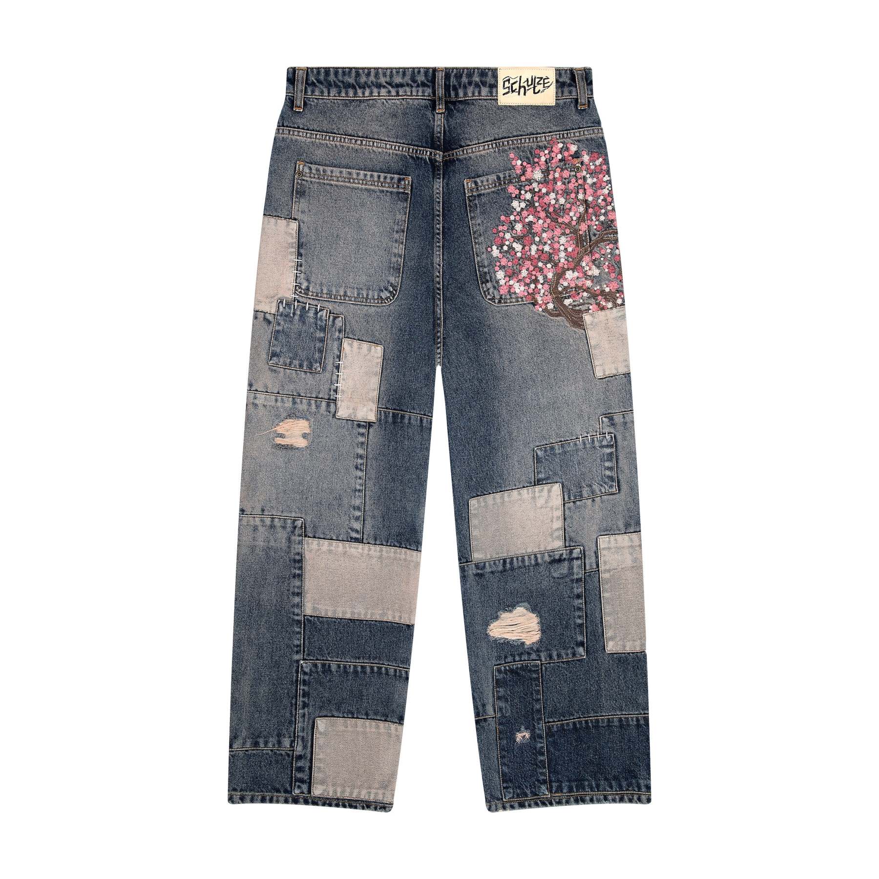 "blossom v2" patchwork washed Denim-Fineriform