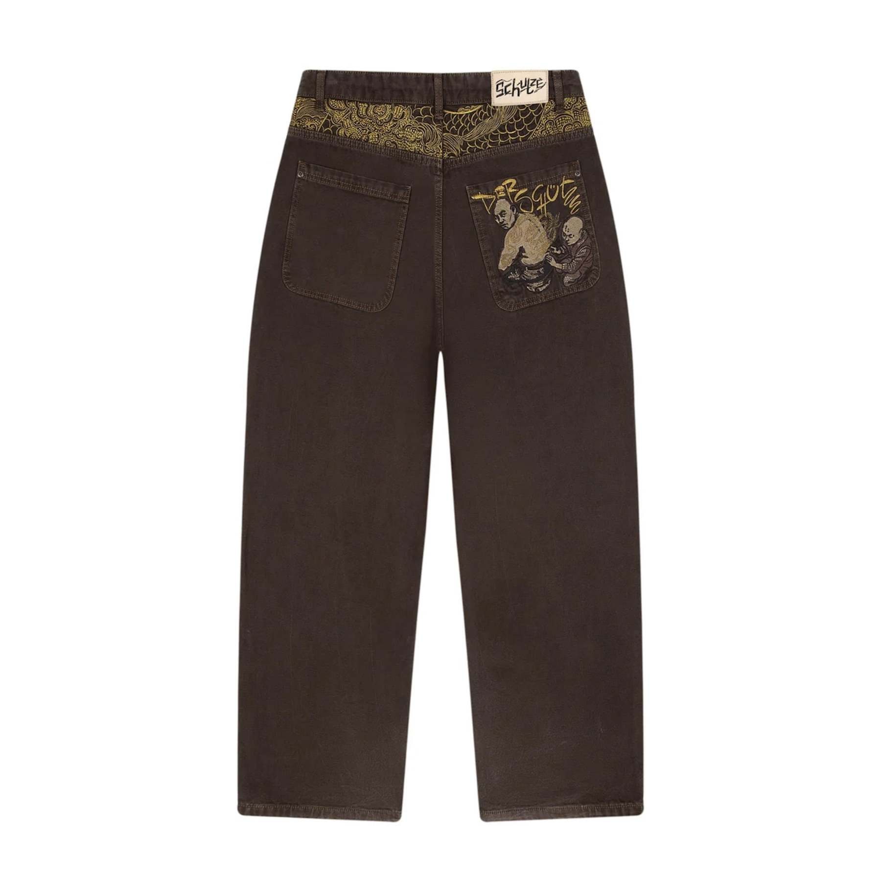 "yakuza" brown washed Denim-Fineriform