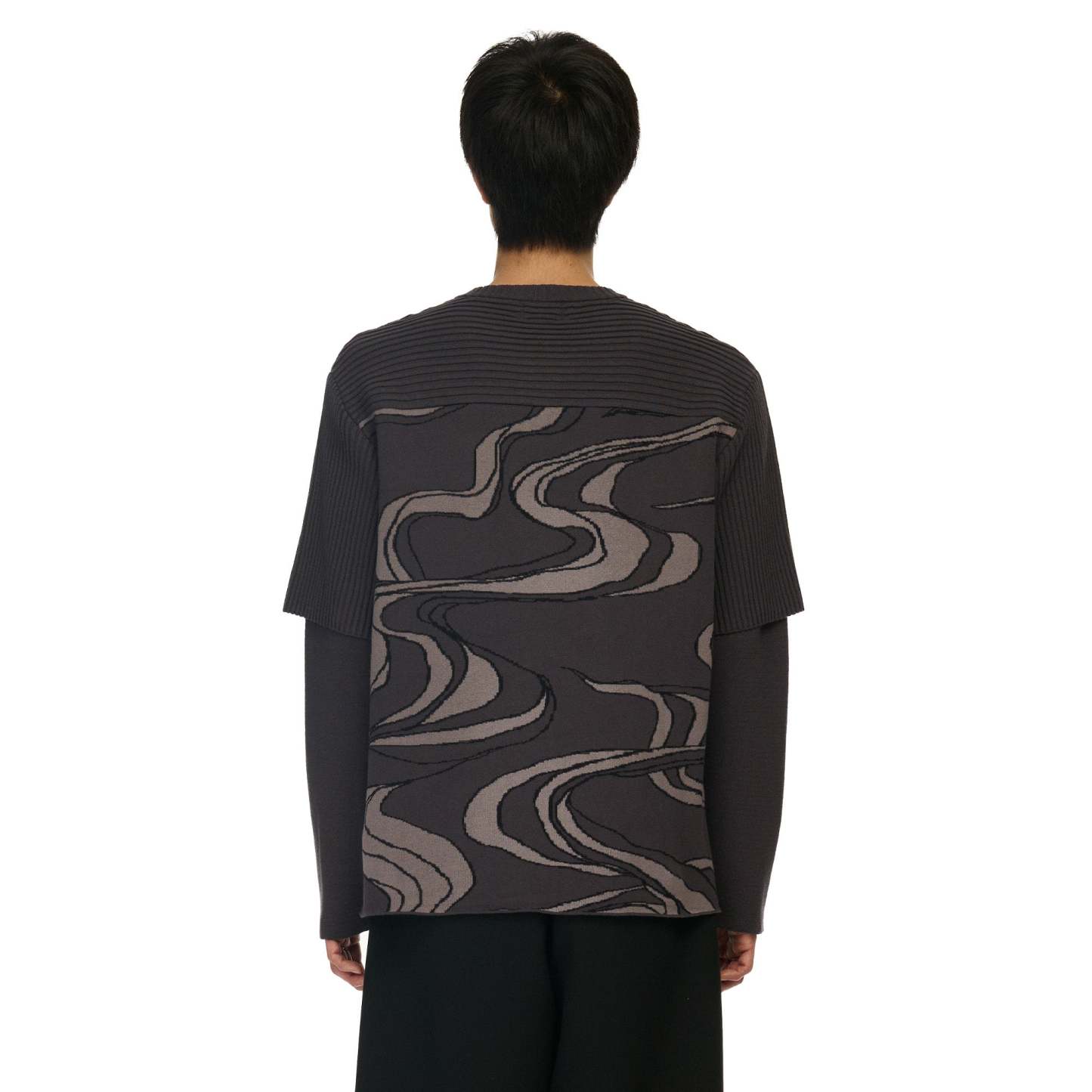 "yakuza" Layered knitted Jersey-Fineriform