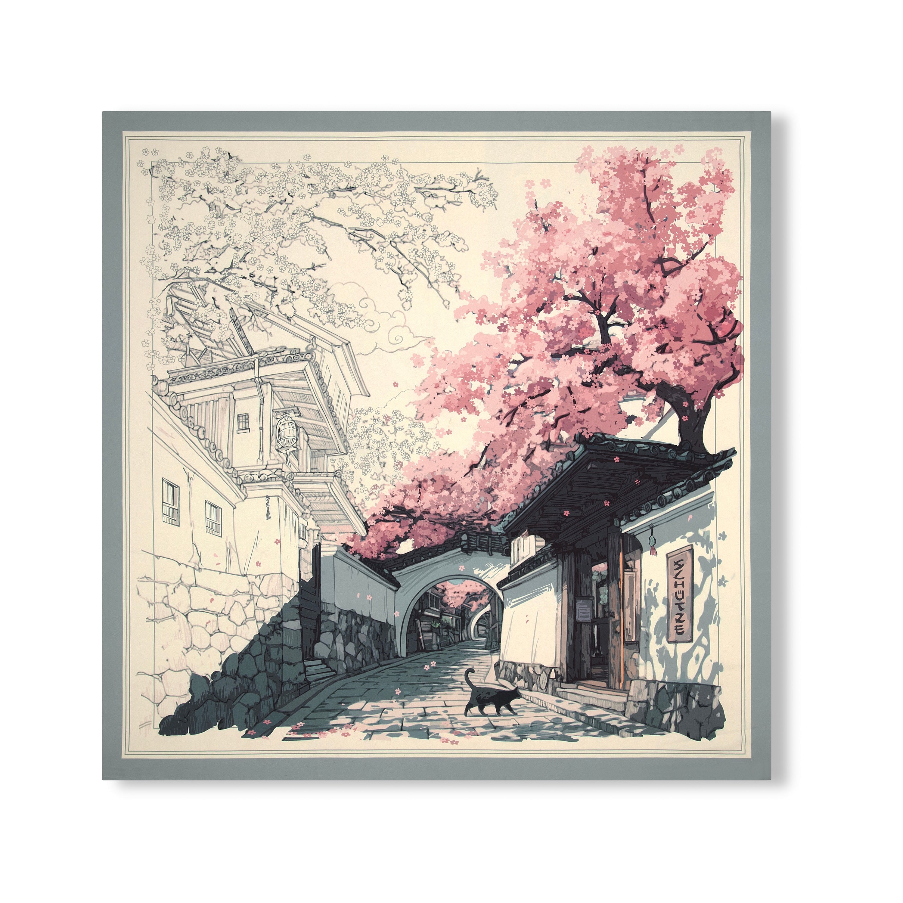 "yakuza"scarf creme-Fineriform