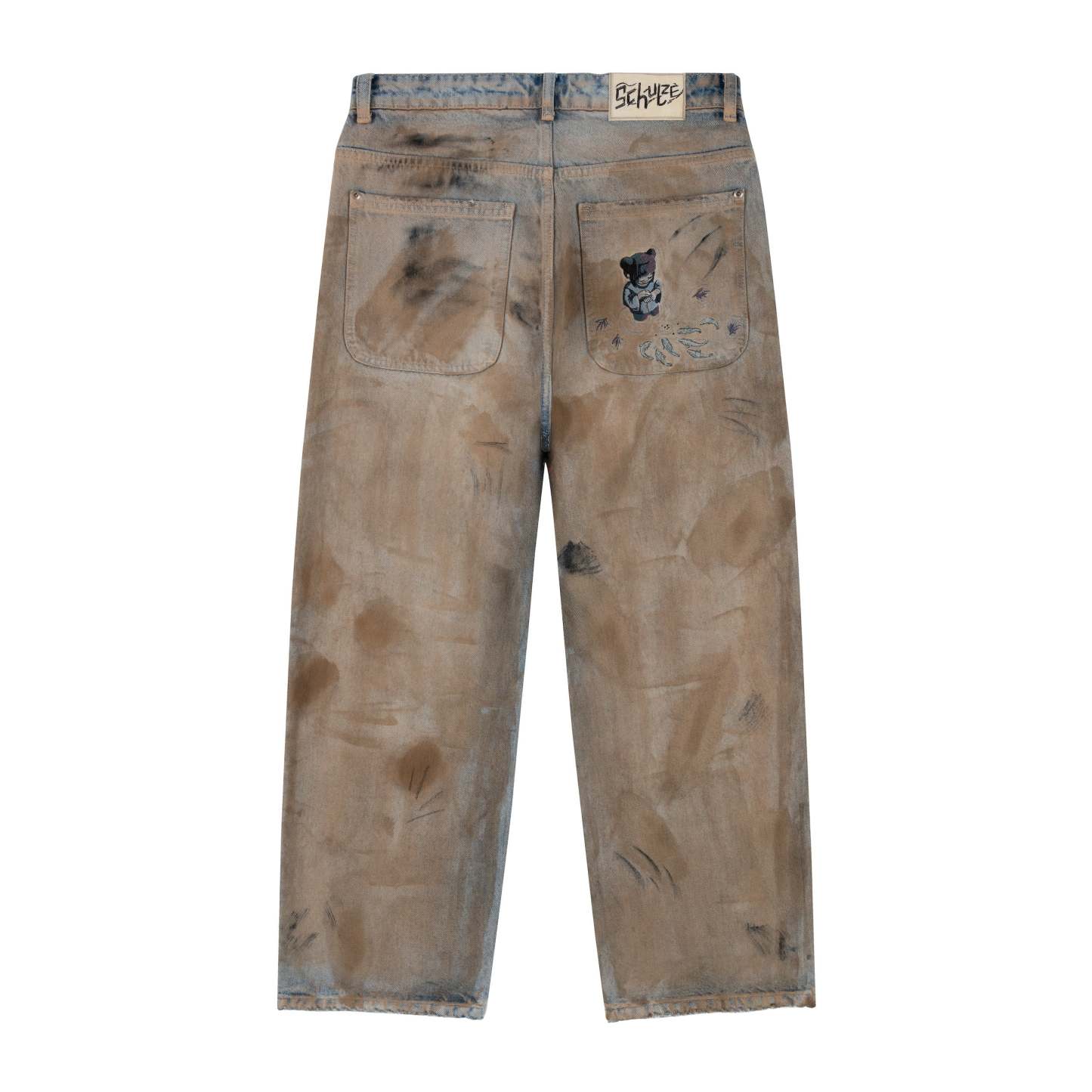 "koi fish v2" denim mud wash-Fineriform