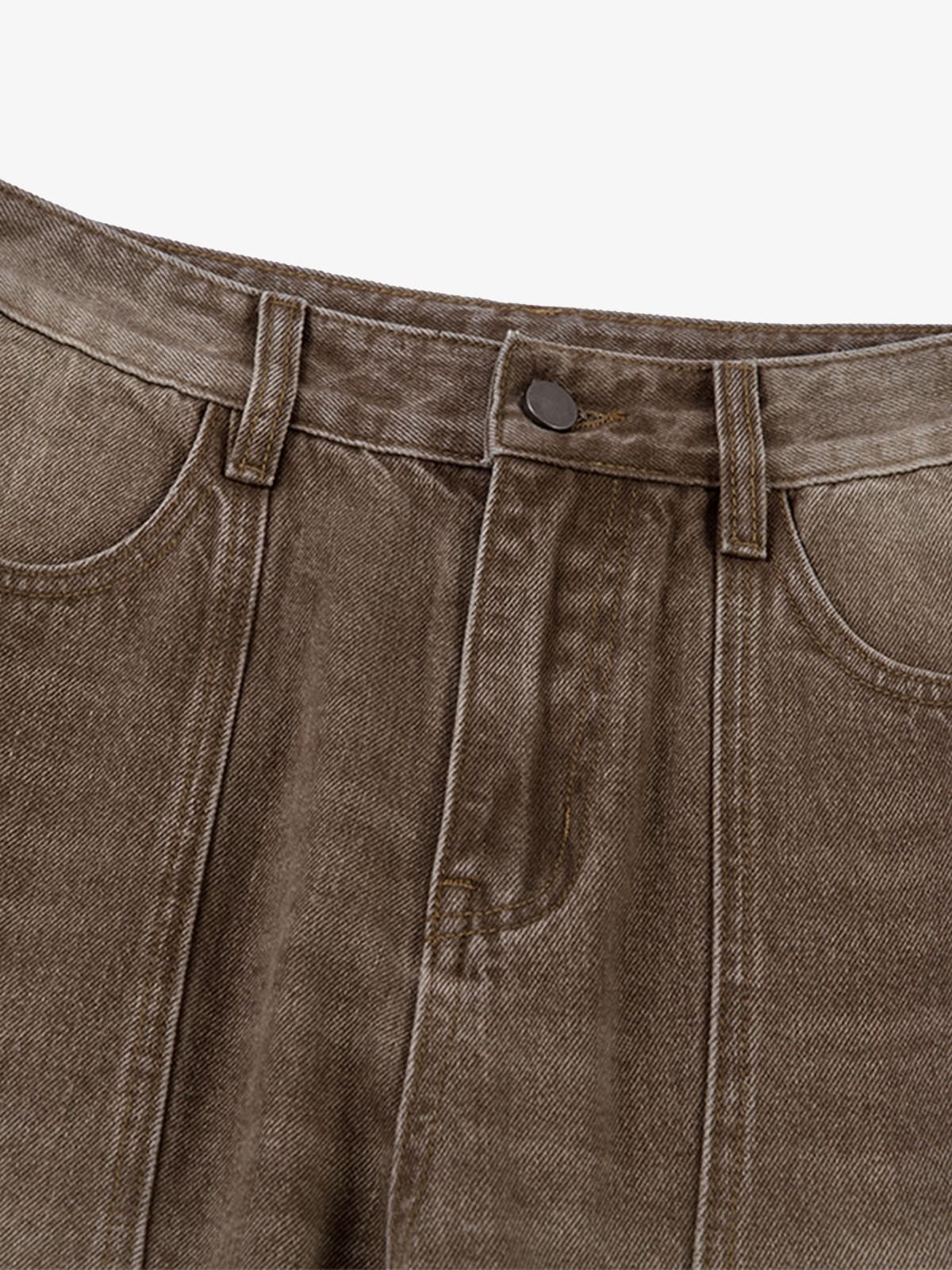 Vintage Washed Workwear Barrel Jeans-Fineriform