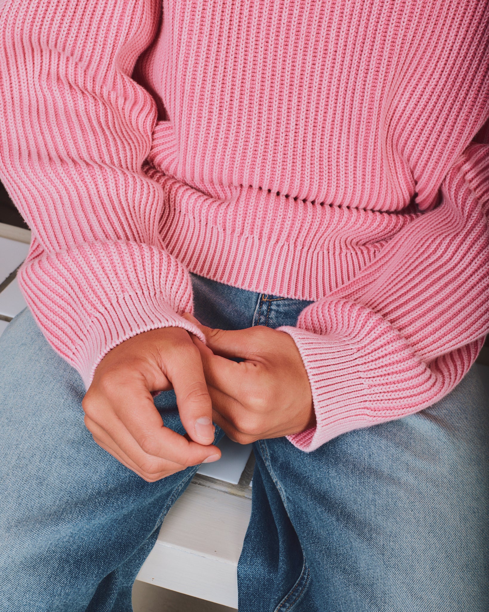 WASHED KNIT PINK-Fineriform