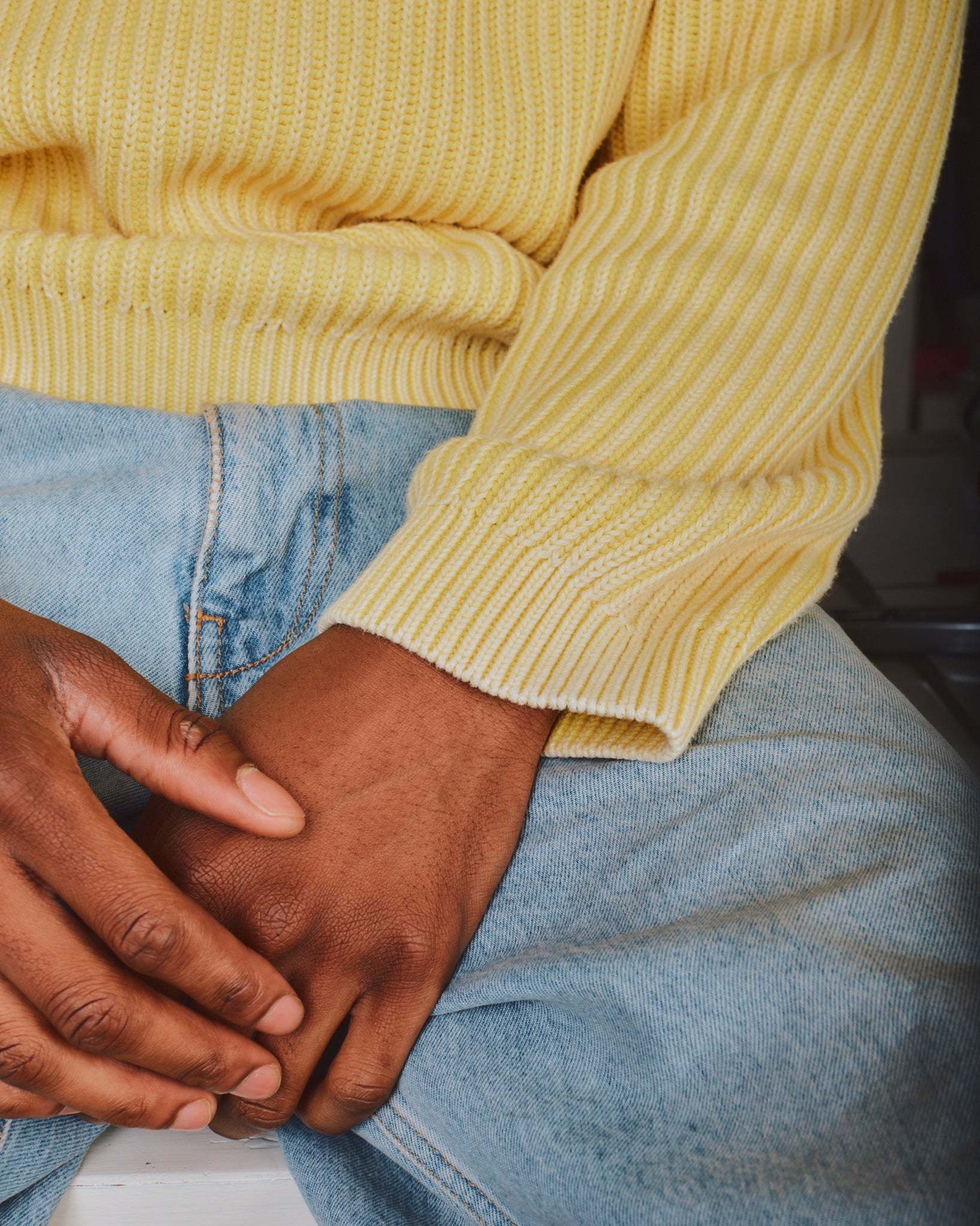 WASHED KNIT YELLOW-Fineriform