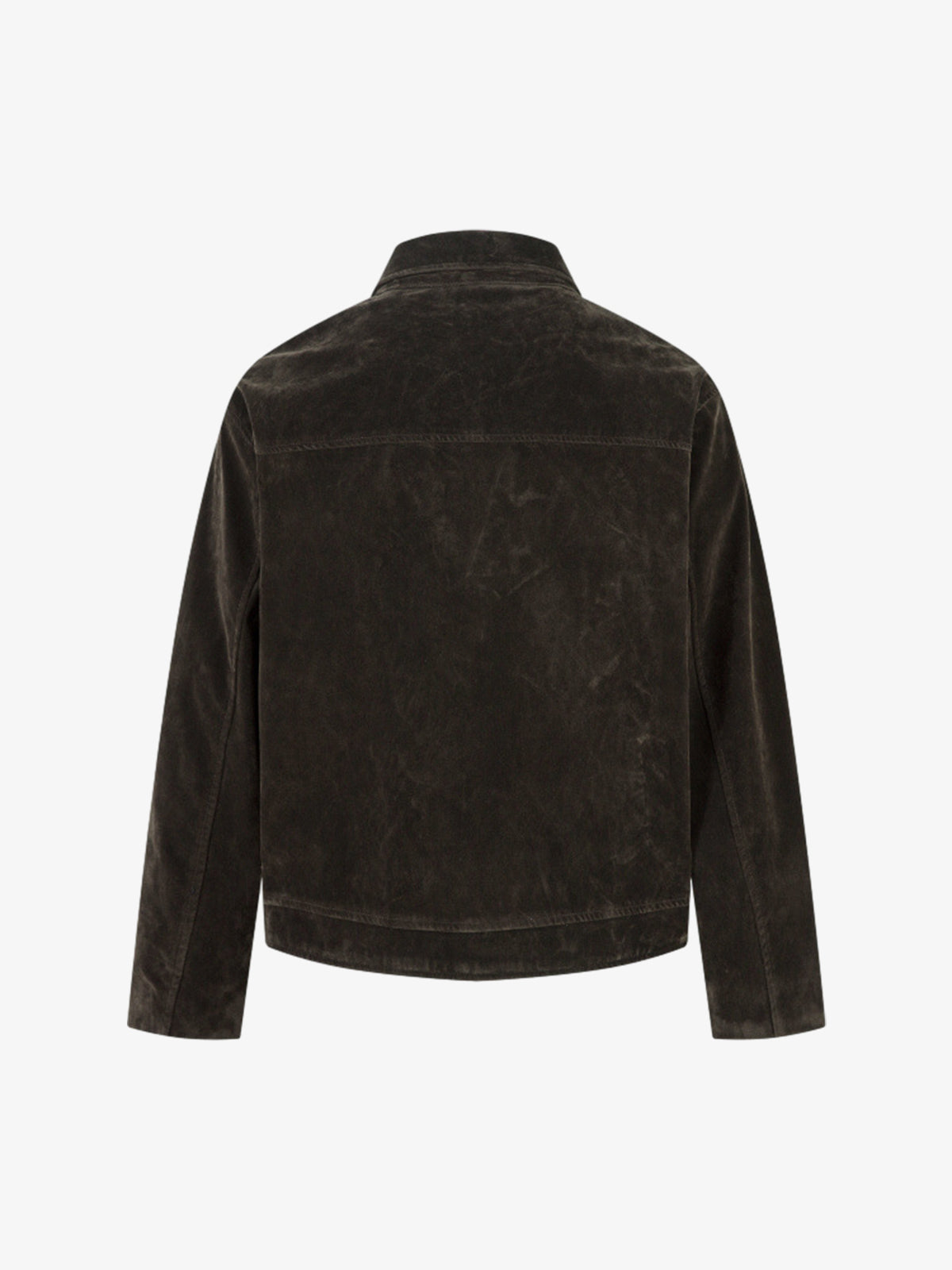 Retro Unique Metal Button Suede Lapel Bomber Jacket - 2538-Fineriform