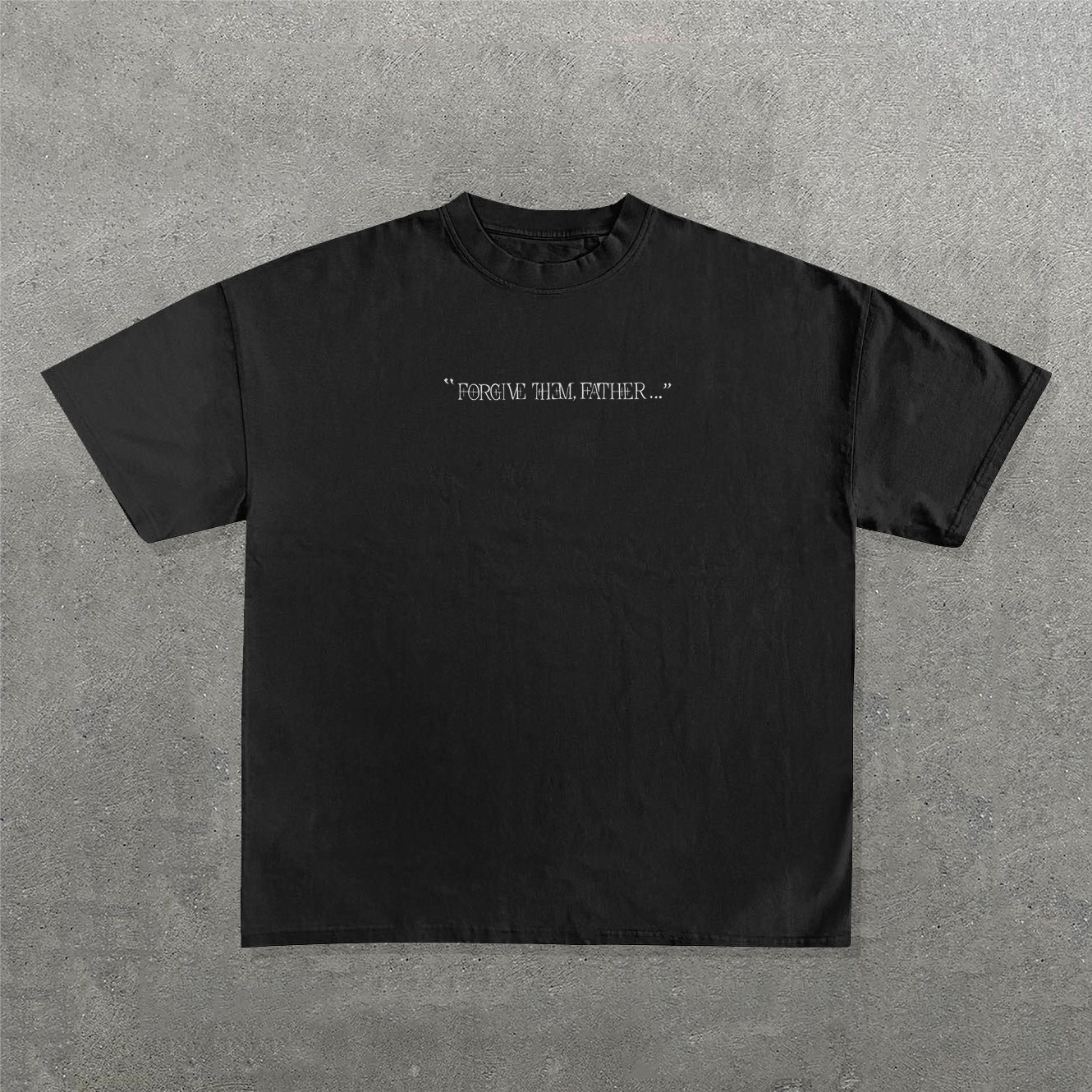 "Forgive Them, Father..." Print Short Sleeve T-Shirt-Fineriform