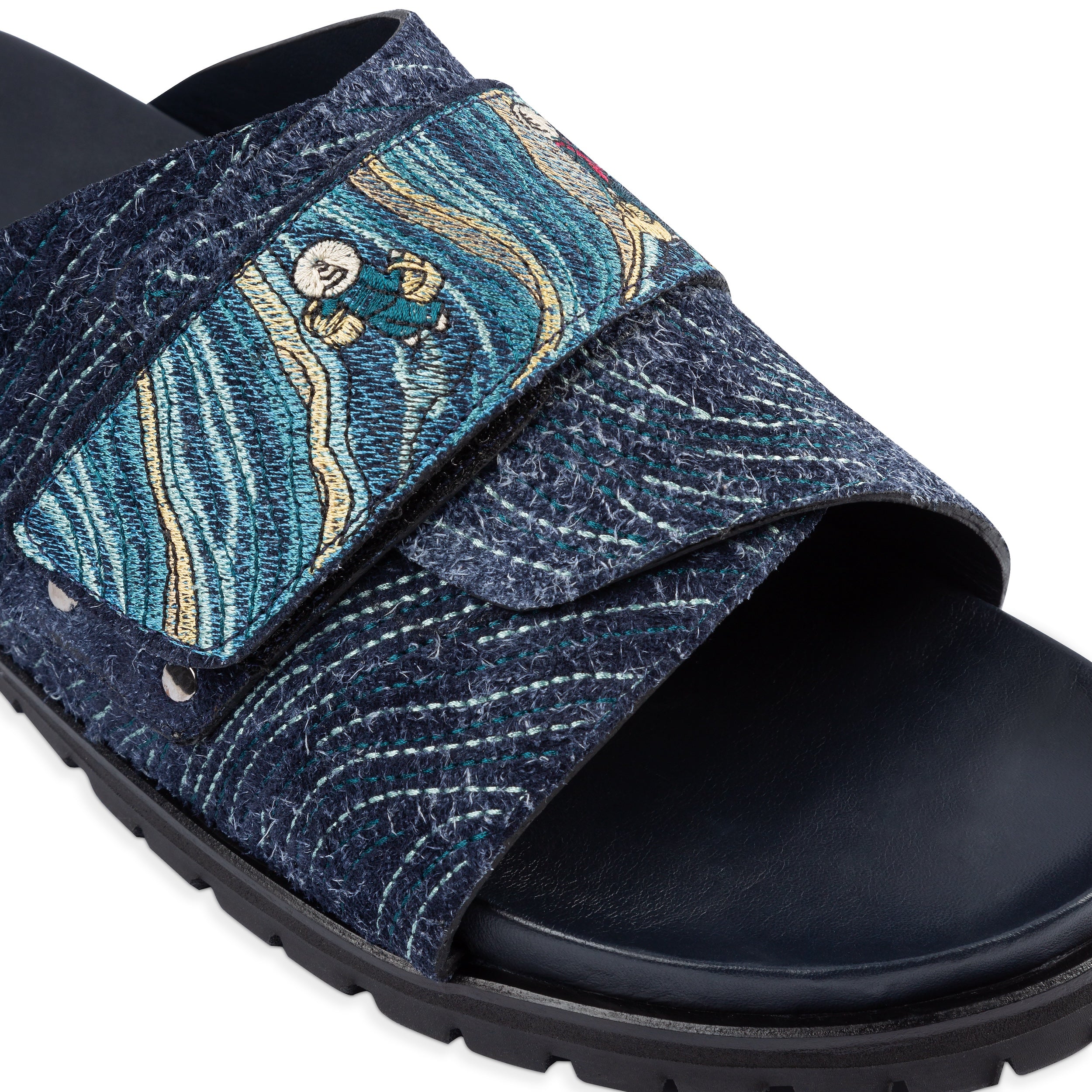 "lotus" slides navy-Fineriform