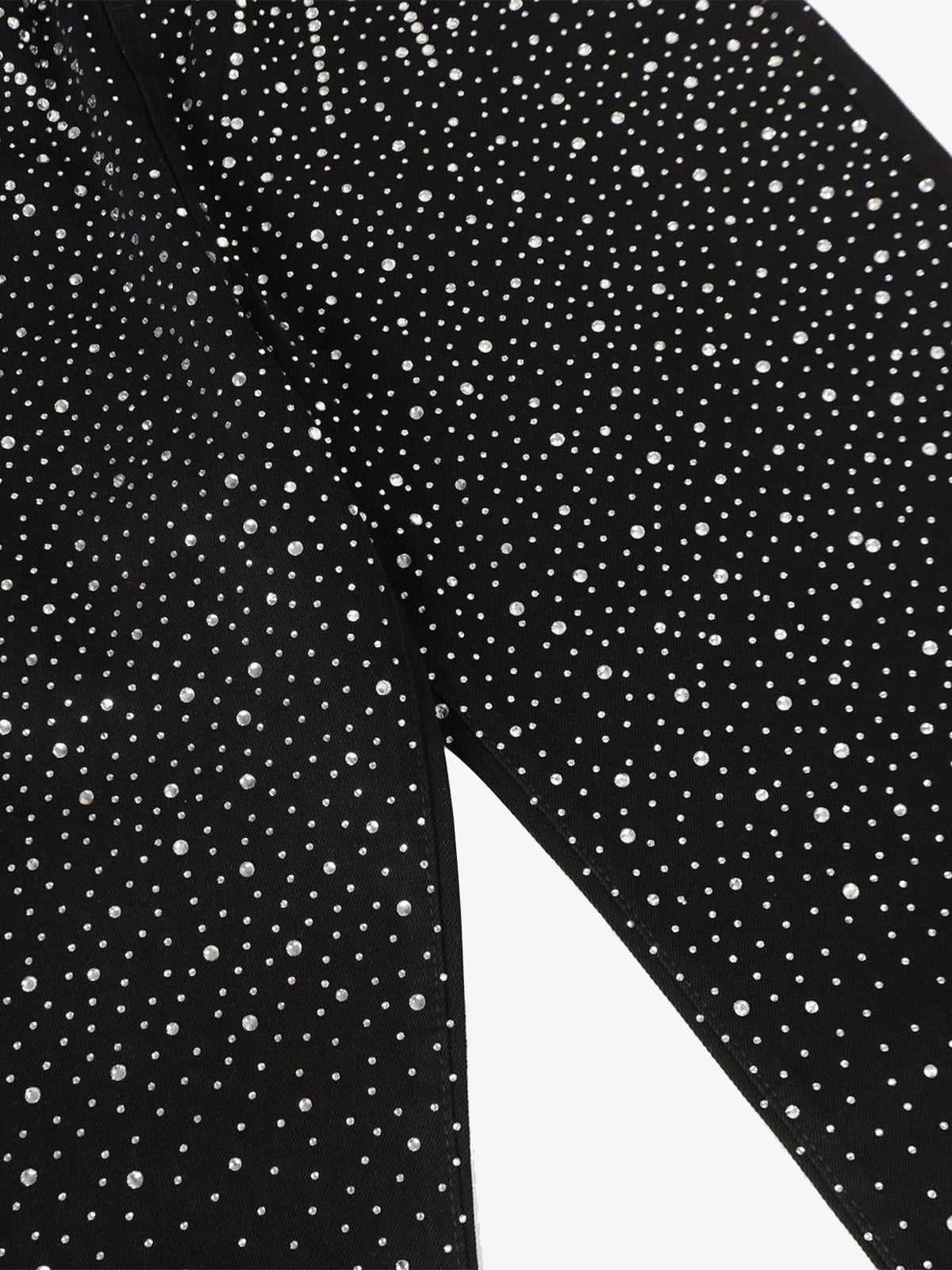 Retro Denim Full Rhinestone Design Baggy Jeans - 2545-Fineriform