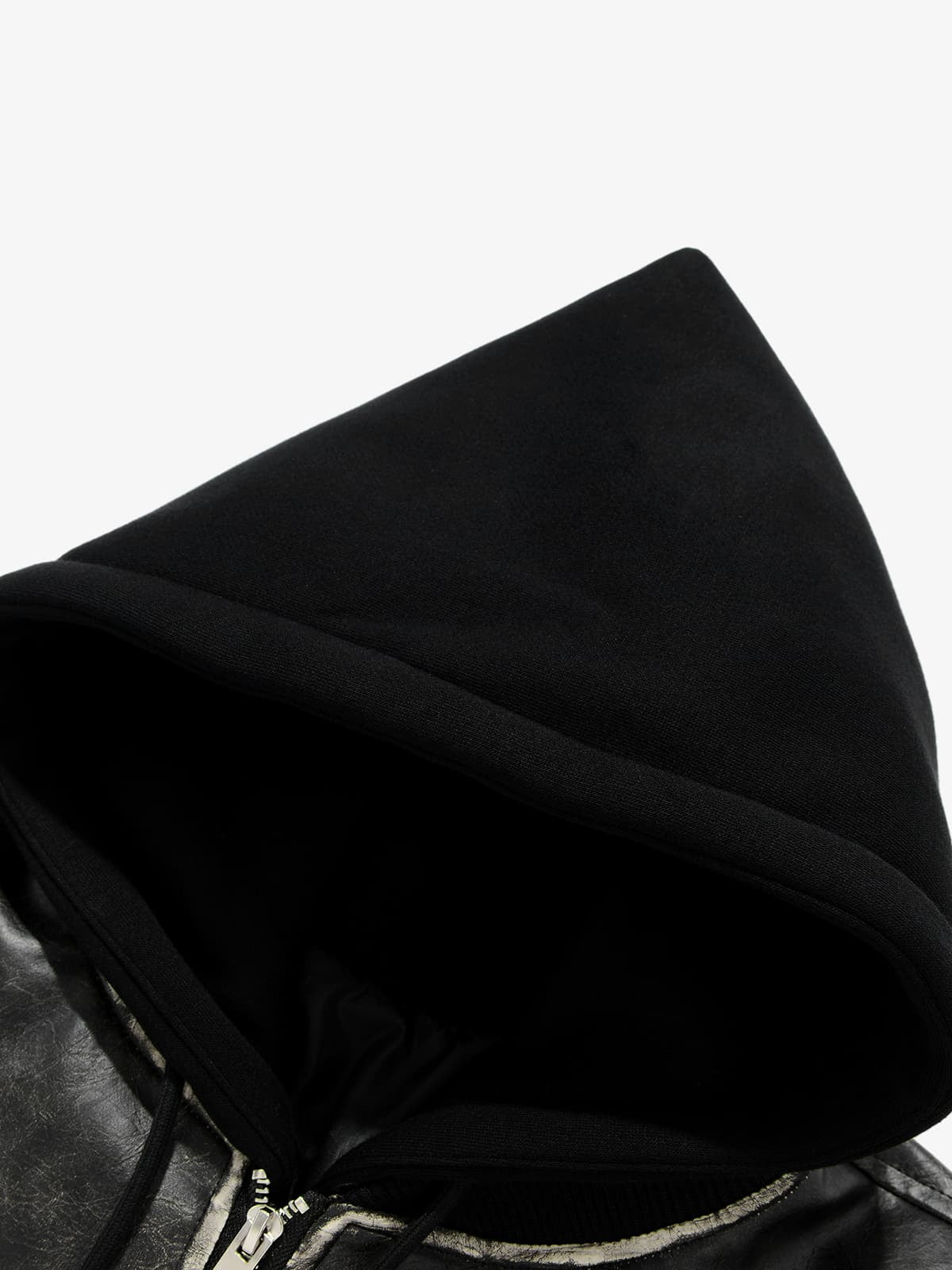 Retro Distressed Washed PU Leather Cotton Jacket-Fineriform