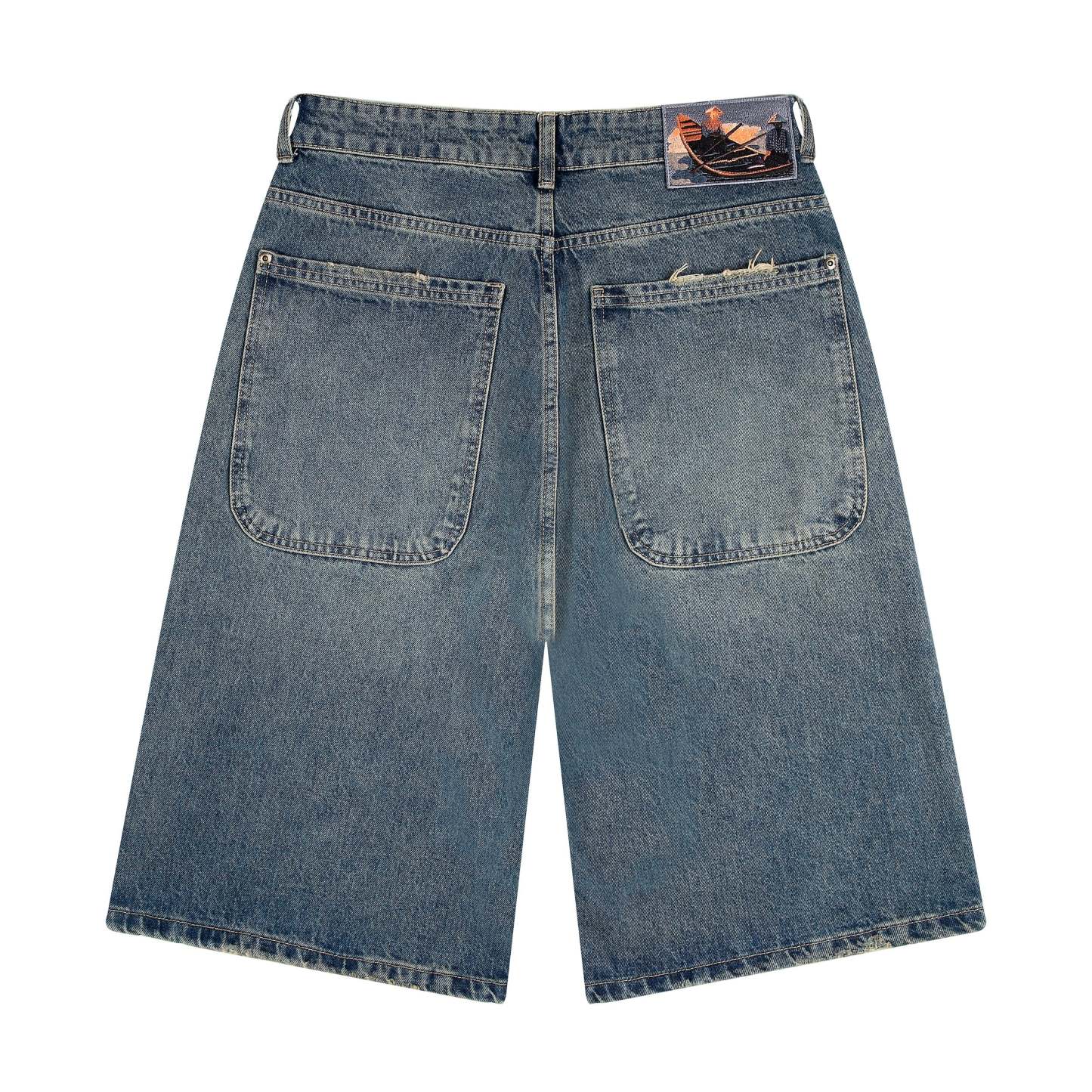 "lotus" Jorts indigo-Fineriform