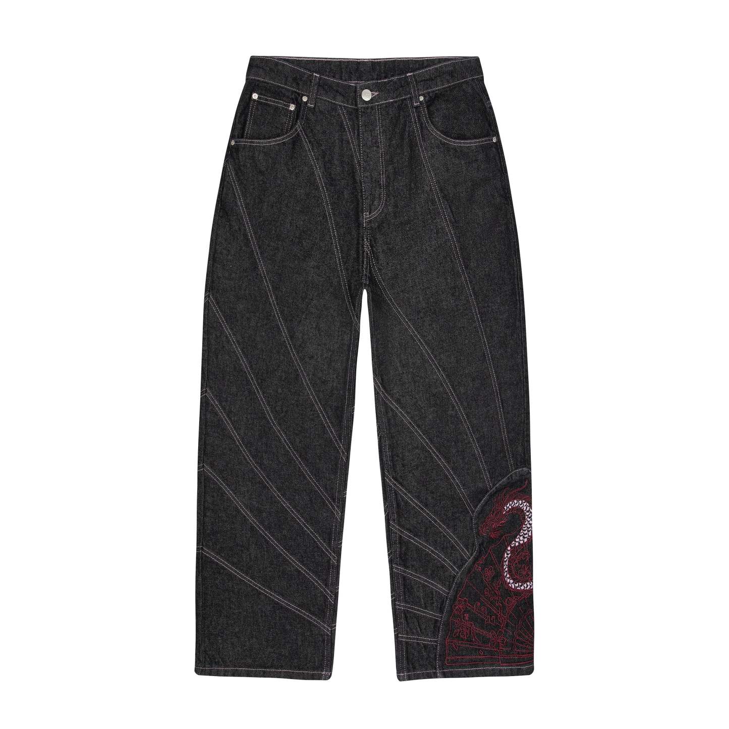 "yakuza" raw Denim black 03-Fineriform