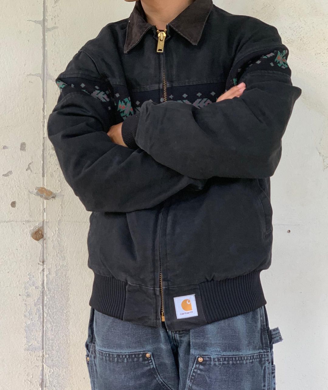 Vintage Tribal Zip-Up Warm Lined Jacket-Fineriform