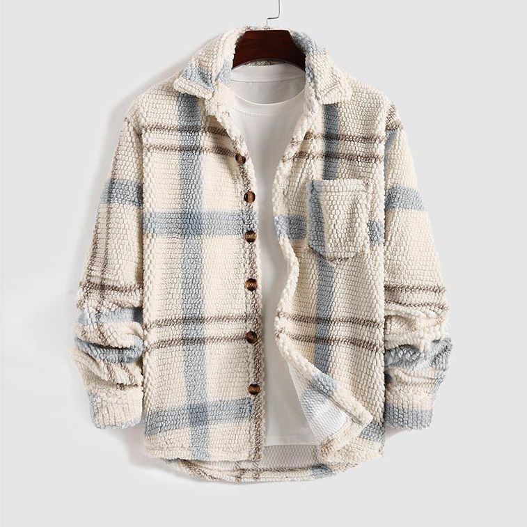 Casual Street Lambskin Teddy Jacket-Fineriform