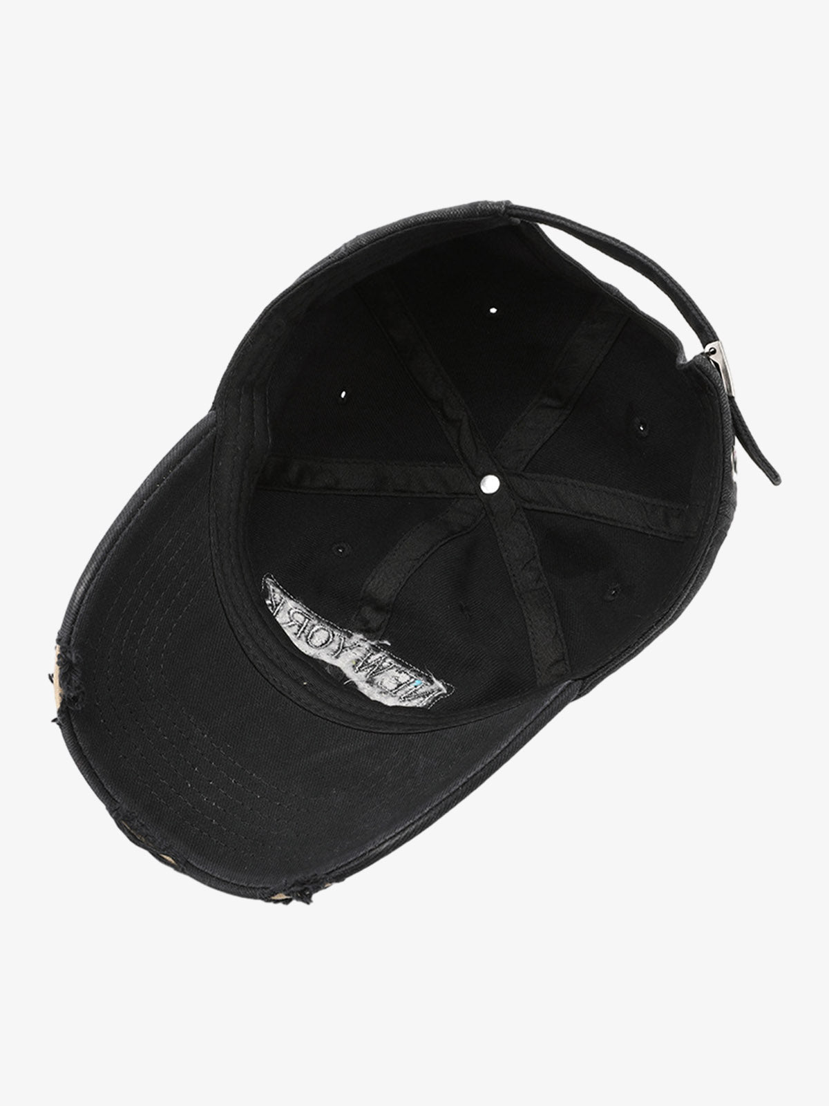 Vintage Washed Distressed Letter Embroidery Baseball Cap-Fineriform