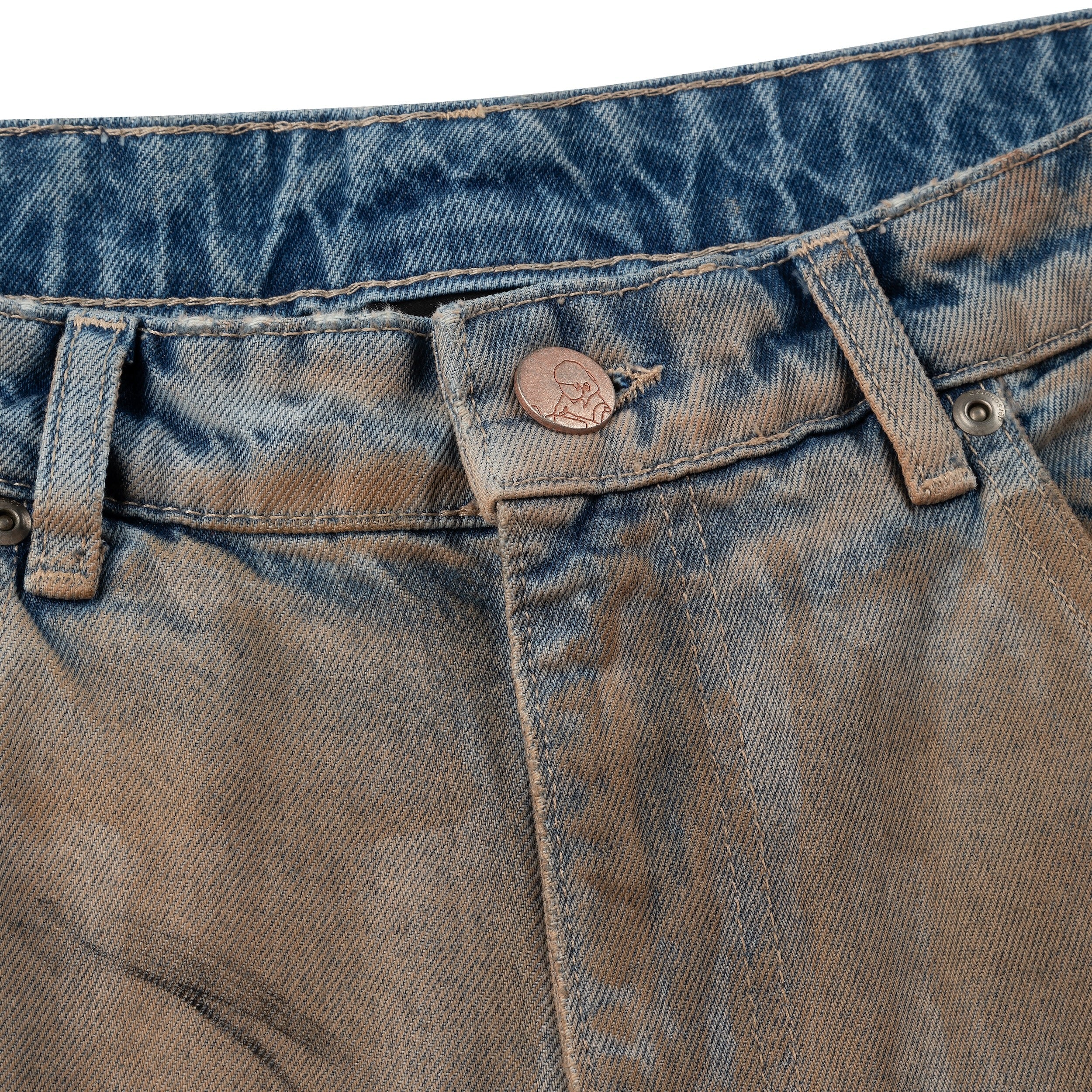 "koi fish v2" denim mud wash-Fineriform