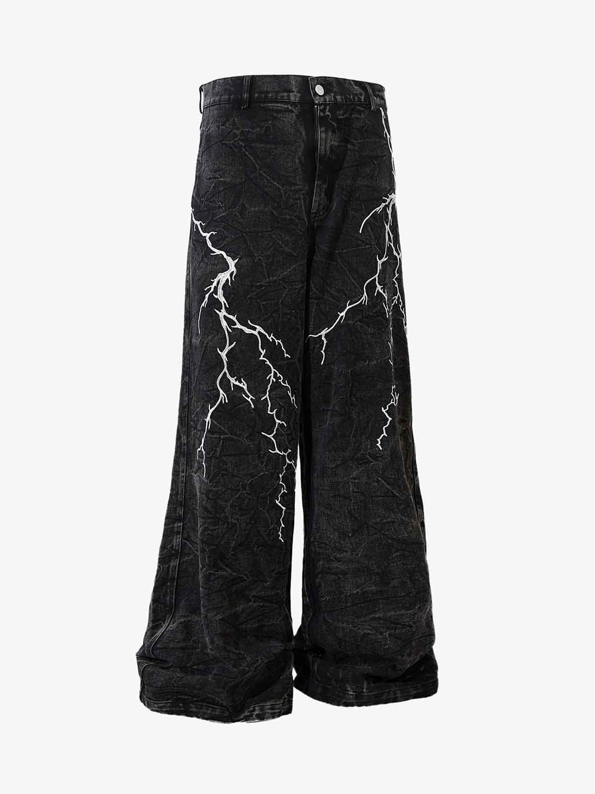 Thesupermade High Street Hip-hop Distressed Washed Jeans - 2185-Fineriform