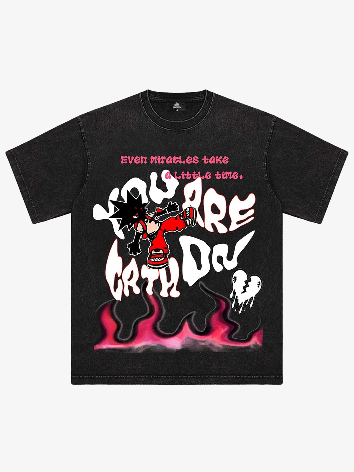 Thesupermade Fun Letter Print T-shirt - 1901-Fineriform