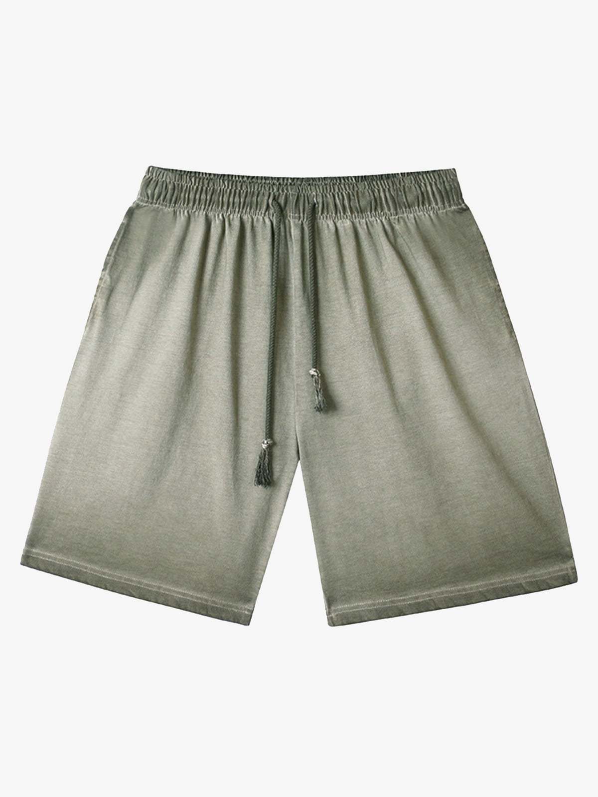 Distressed Washed Drawstring Shorts-Fineriform