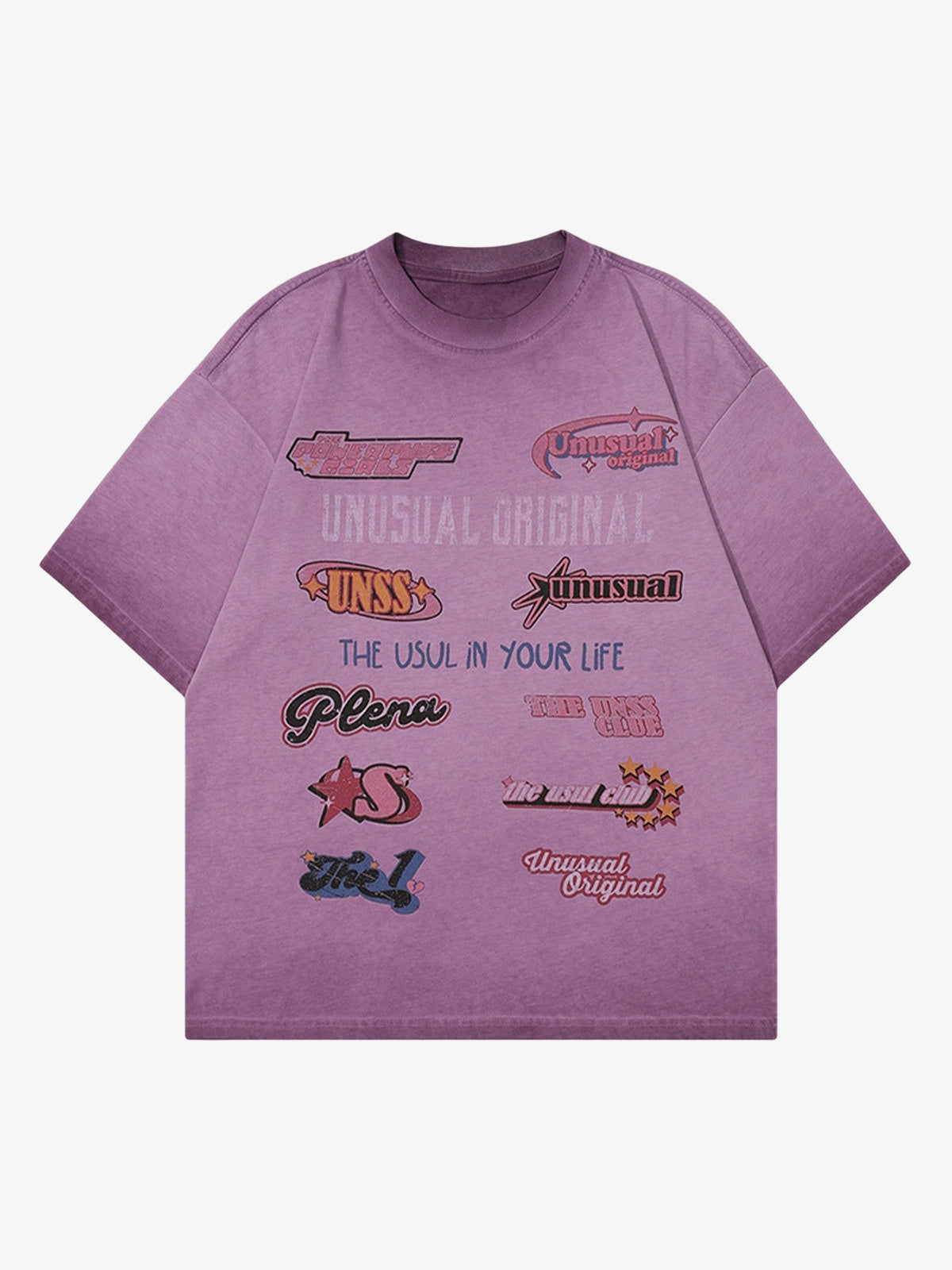 American-style sticker pattern cuttable T-shirt - 1510-Fineriform