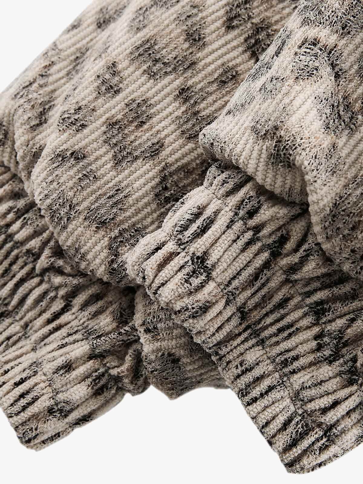 Cotton Cheetah Print Mink Fur Hooded Jacket - 2270-Fineriform