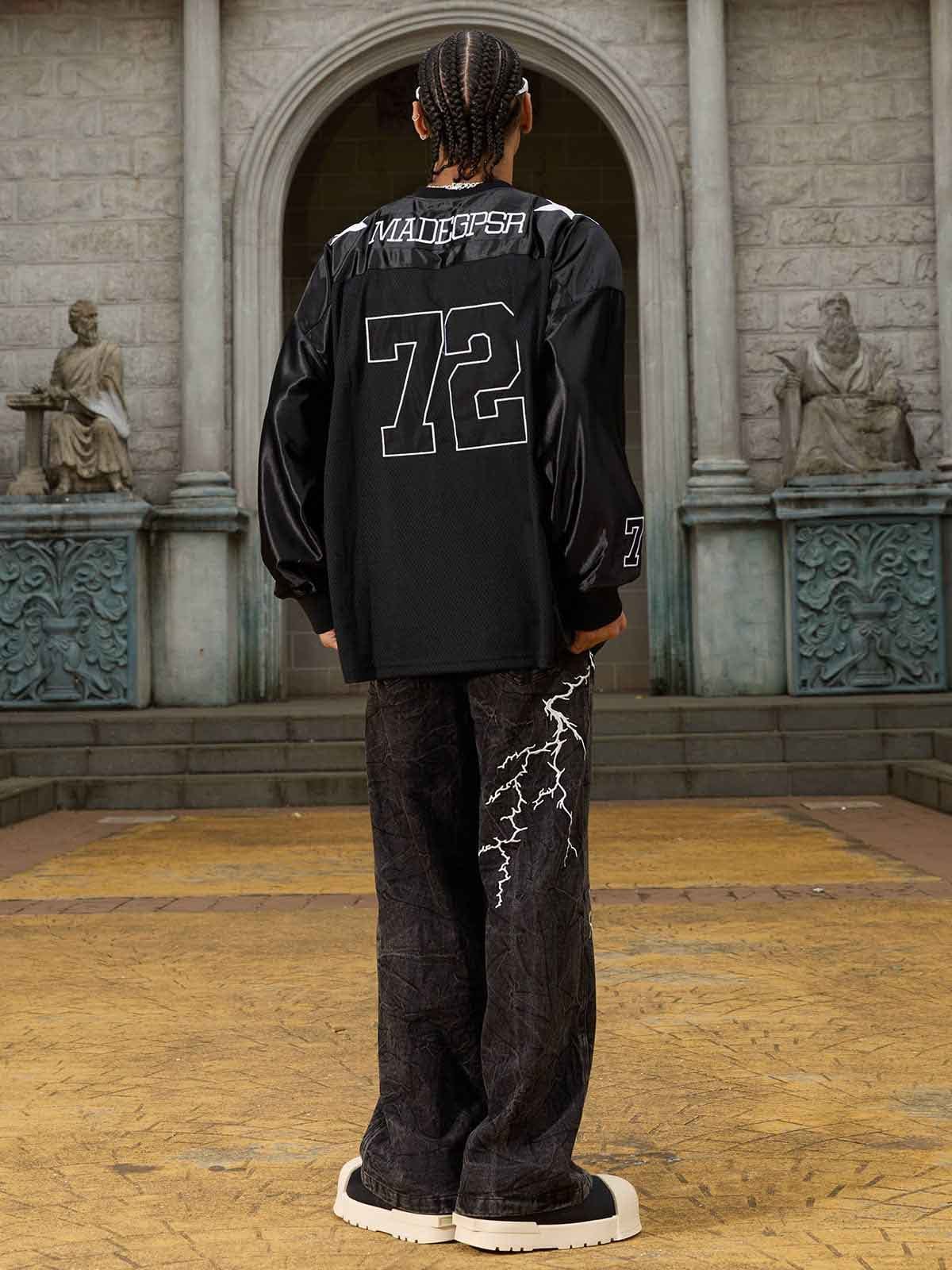 Thesupermade High Street Hip-hop Distressed Washed Jeans - 2185-Fineriform