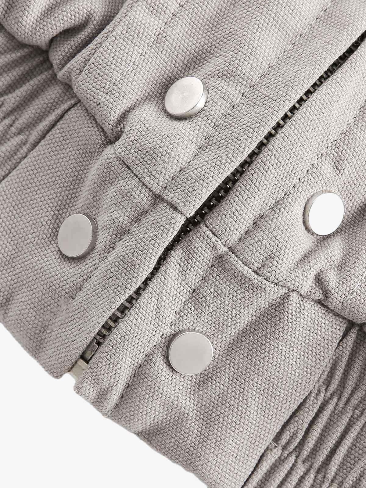 Spliced Fur Hooded Quilted Jacket - 2285-Fineriform