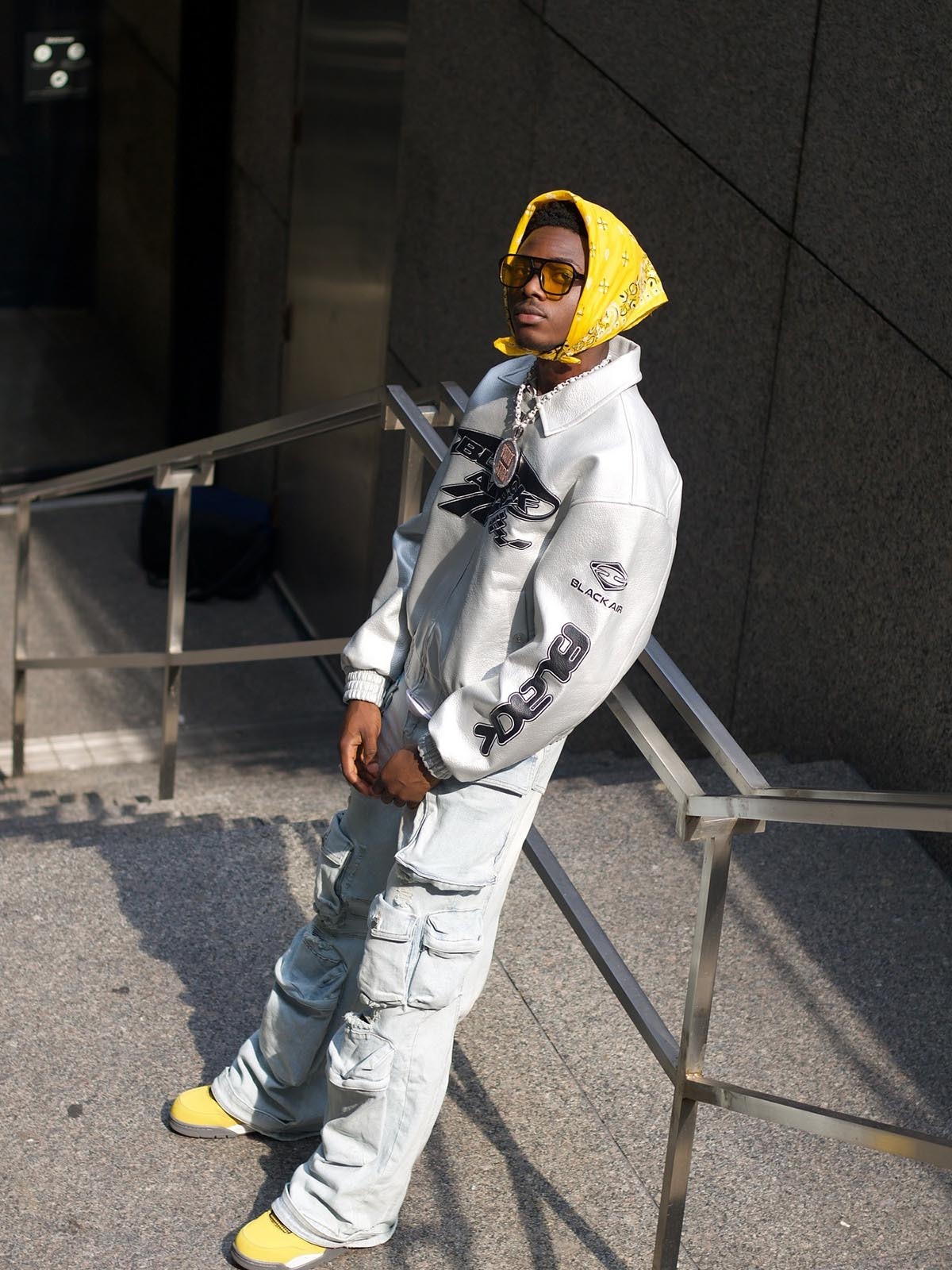 Faux Leather Vintage Street Black Air Jacket - 1821-Fineriform