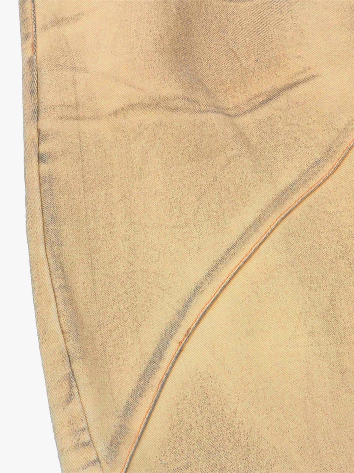 Washed Distressed Detachable Scarf Barrel Jeans - 2550-Fineriform