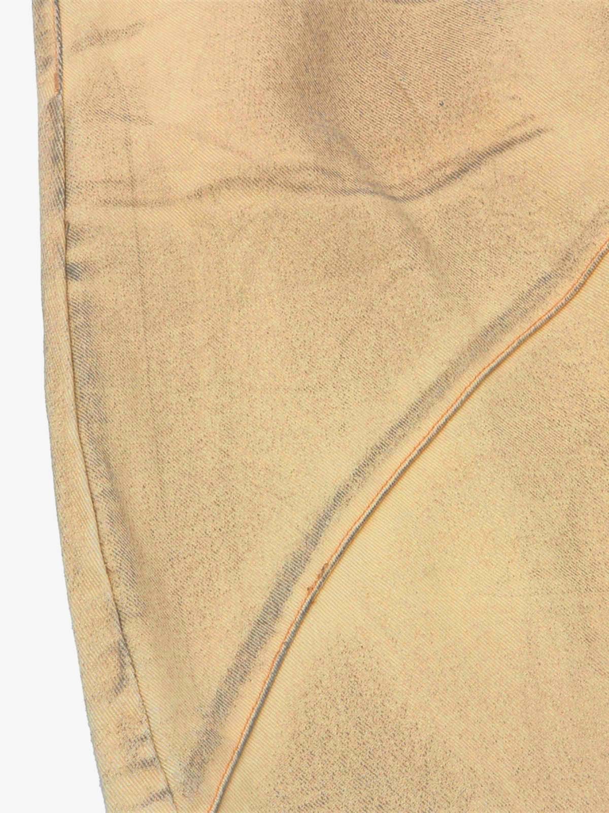 Washed Distressed Detachable Scarf Barrel Jeans - 2550-Fineriform