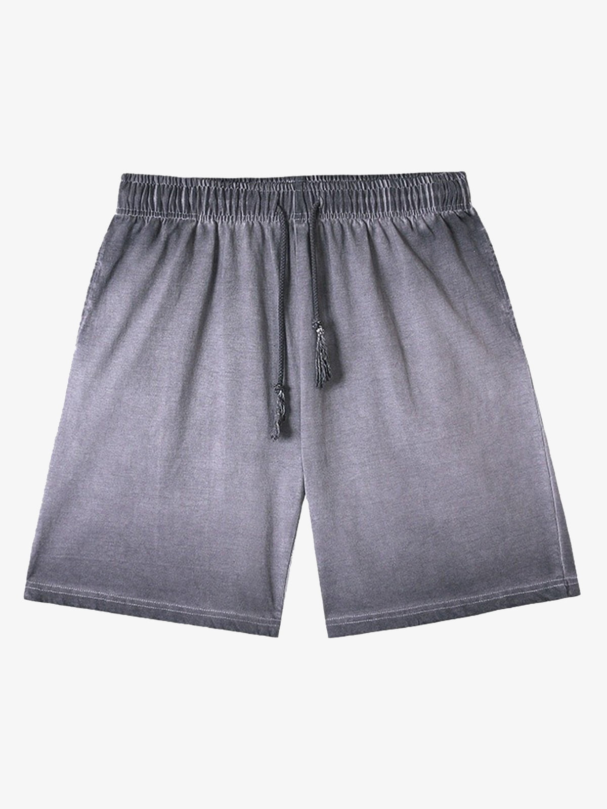 Distressed Washed Drawstring Shorts-Fineriform