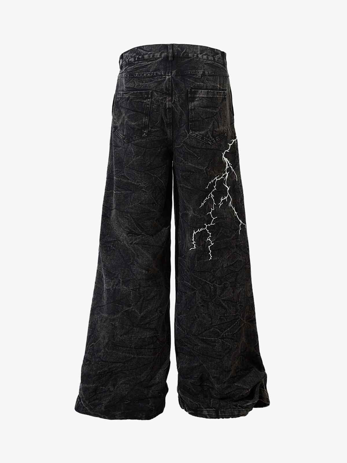 Thesupermade High Street Hip-hop Distressed Washed Jeans - 2185-Fineriform