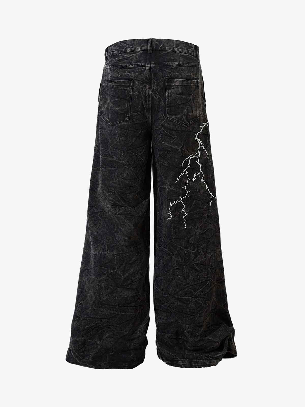 Thesupermade High Street Hip-hop Distressed Washed Jeans - 2185-Fineriform