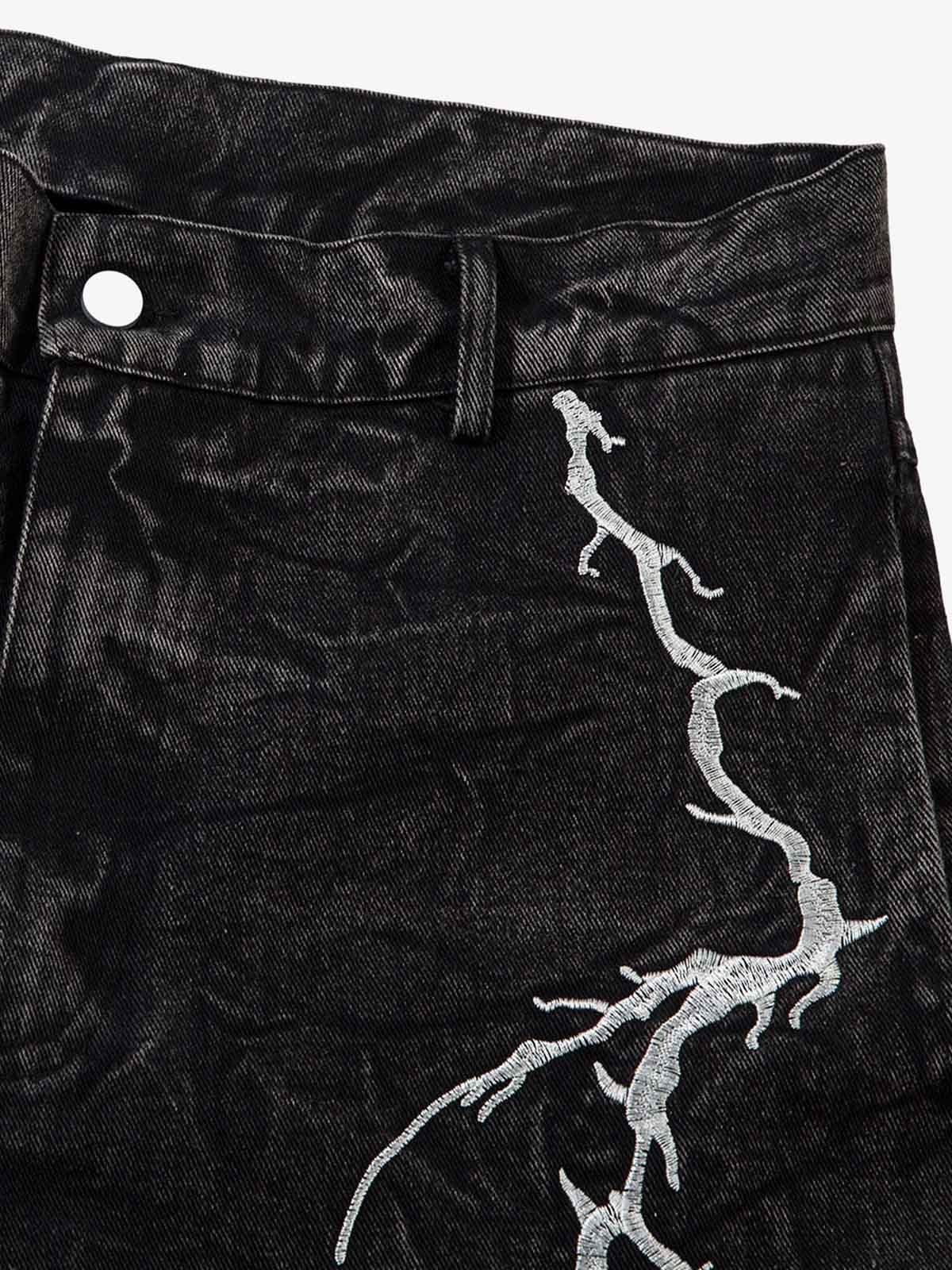 Thesupermade High Street Hip-hop Distressed Washed Jeans - 2185-Fineriform