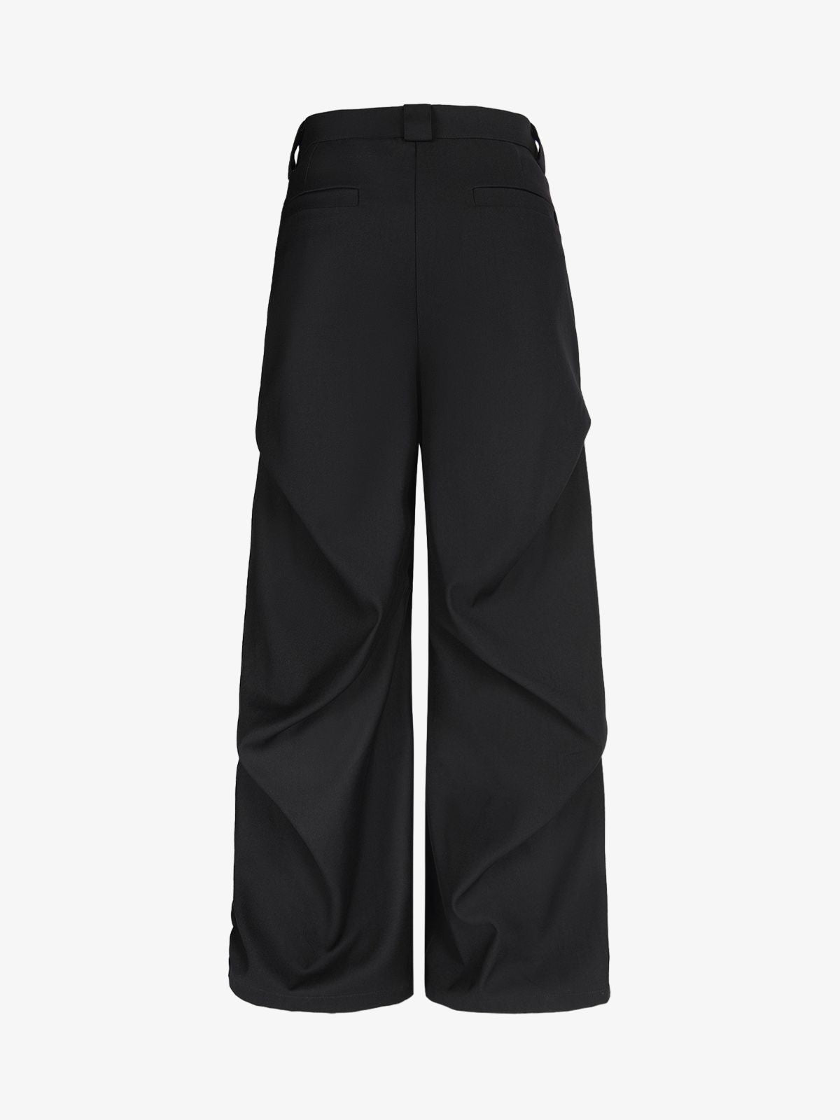 Woven Retro Cleanfit Pleated Drape Pants-Fineriform