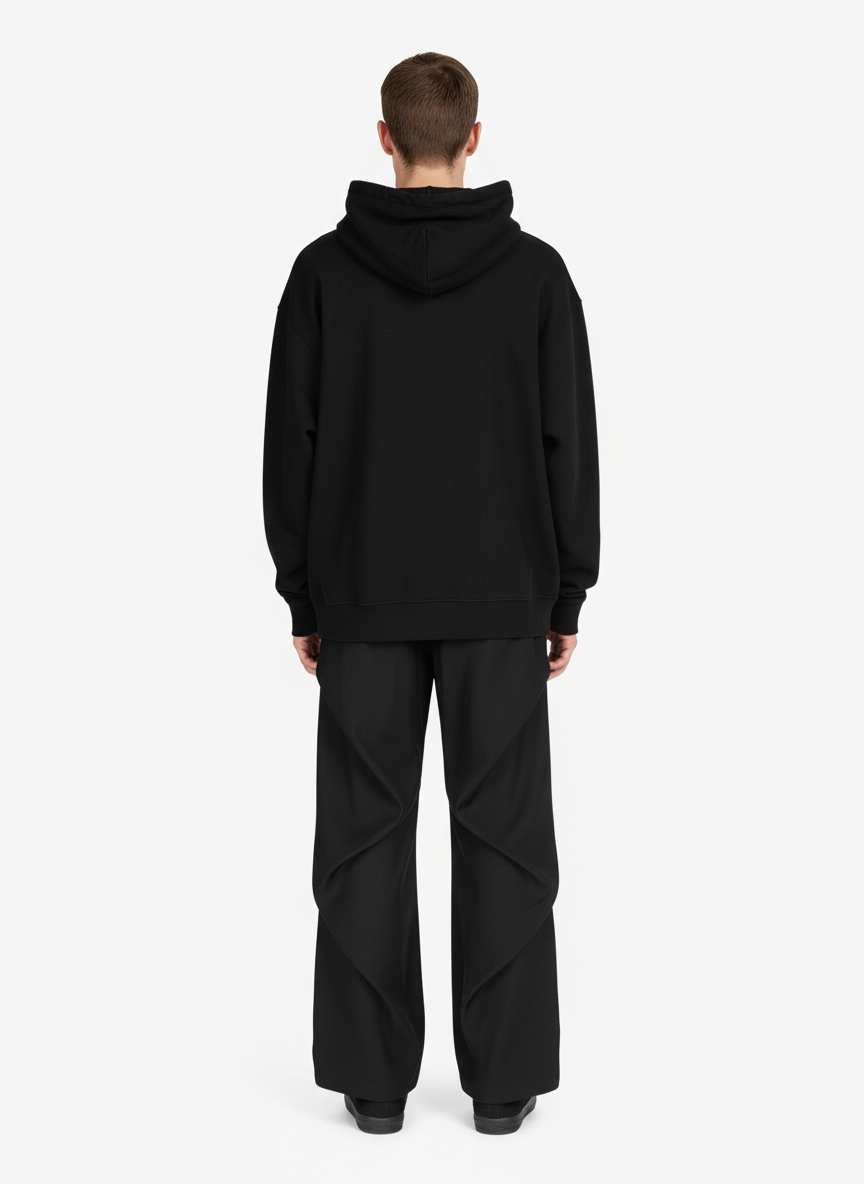 Woven Retro Cleanfit Pleated Drape Pants-Fineriform