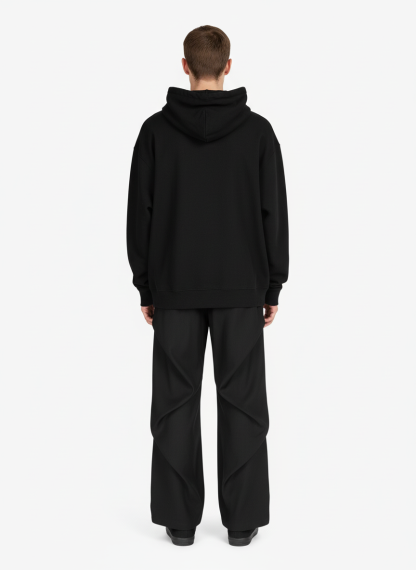 Woven Retro Cleanfit Pleated Drape Pants-Fineriform