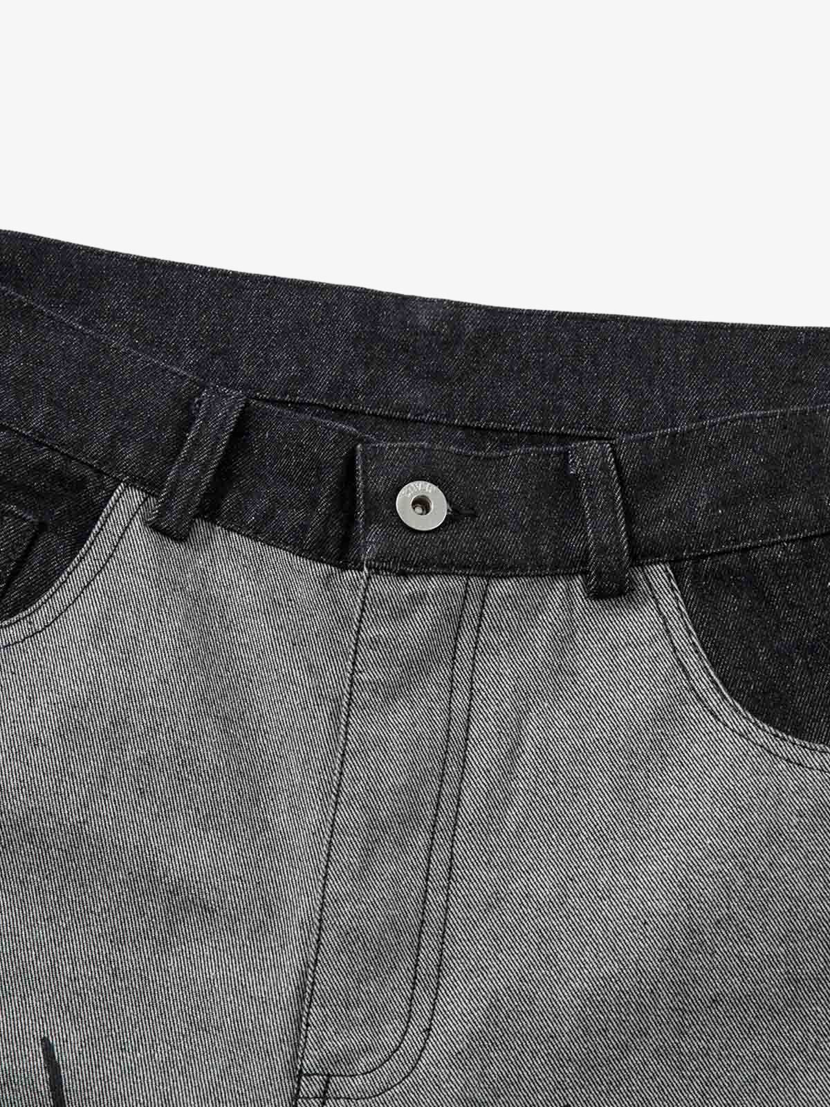 Tribal Flame Print Baggy Jeans-Fineriform