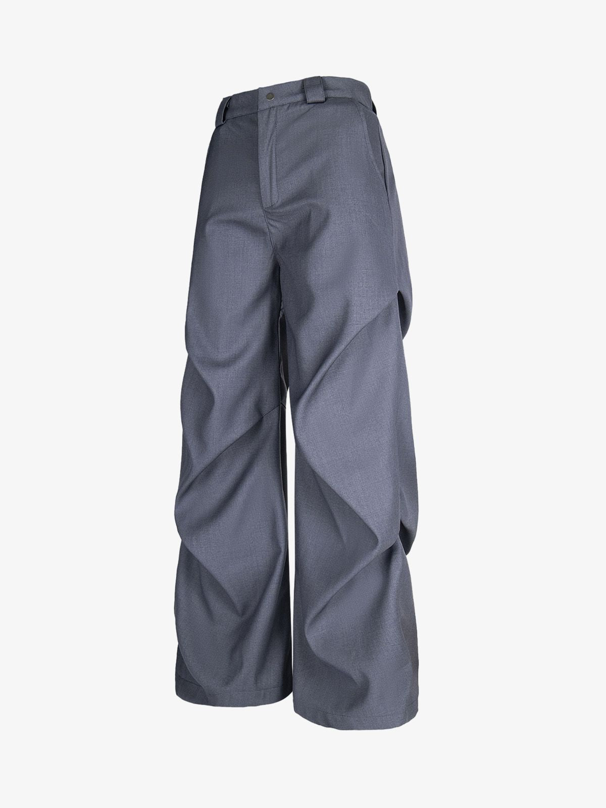Woven Retro Cleanfit Pleated Drape Pants-Fineriform