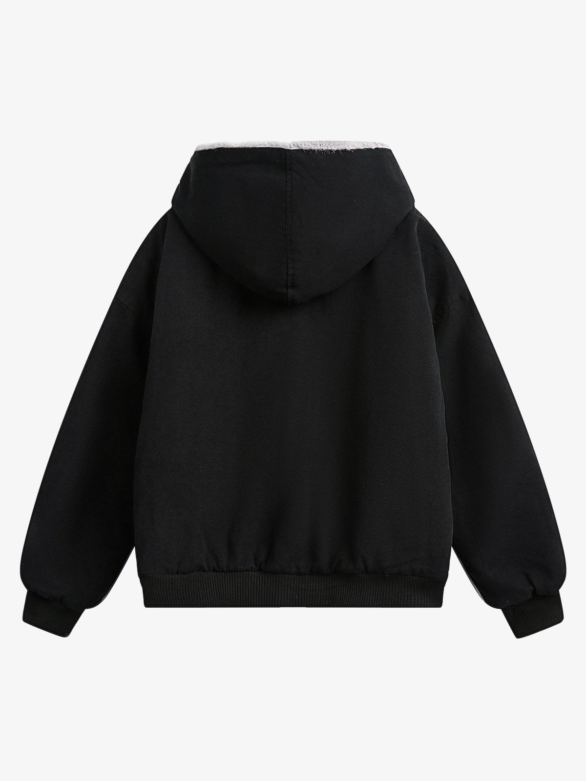 Thesupermade Fur Hooded Zip Up Quilted Jacket - 2510-Fineriform