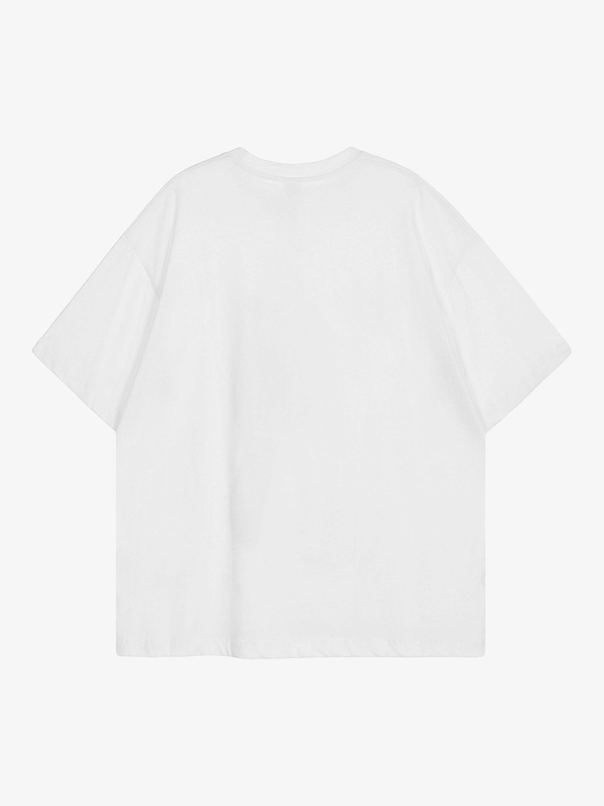 Thesupermade American Tide Loose Print Round Neck T-shirt -1640-Fineriform