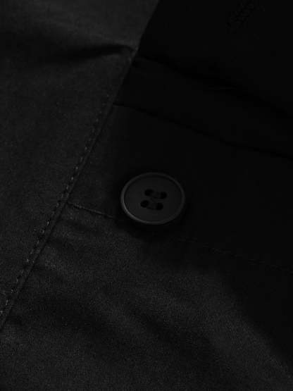 Woven Multi-Pocket Baggy Flared Pants - 2321-Fineriform