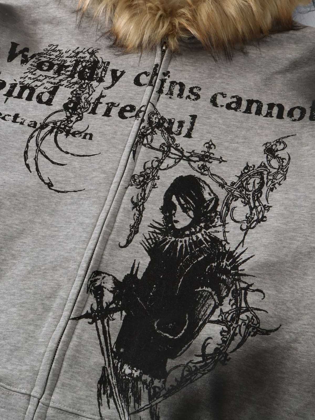 Supermade × Mortemartt Graphic Hooded Jacket- 2279-Fineriform