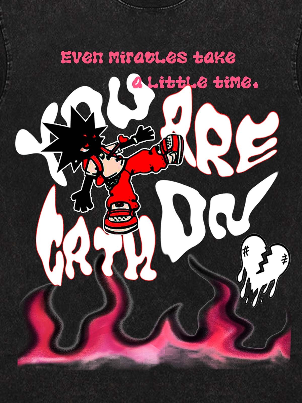 Thesupermade Fun Letter Print T-shirt - 1901-Fineriform